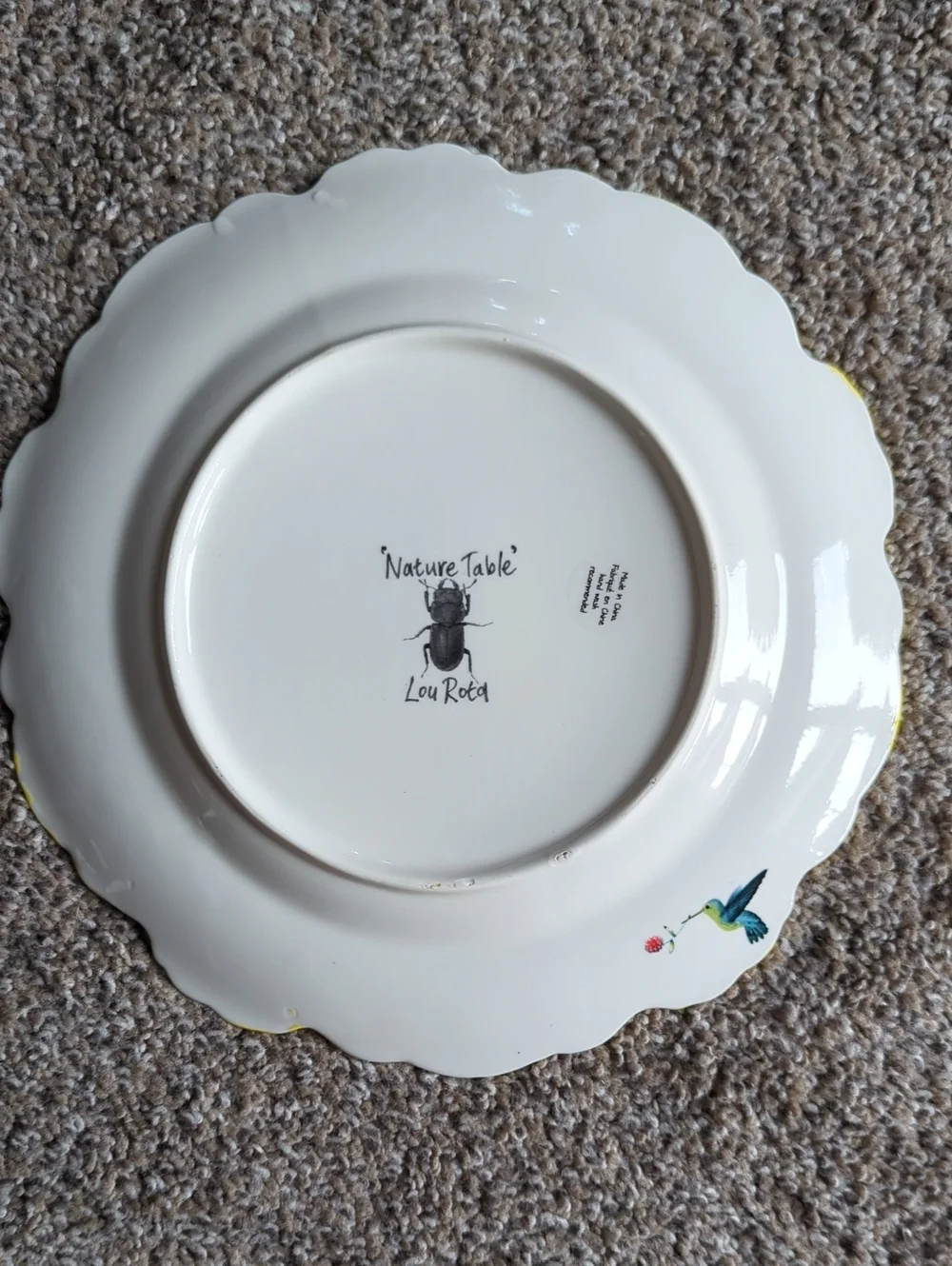 Anthropologie Nature Table Lou Rota Hummingbird Dessert Plate